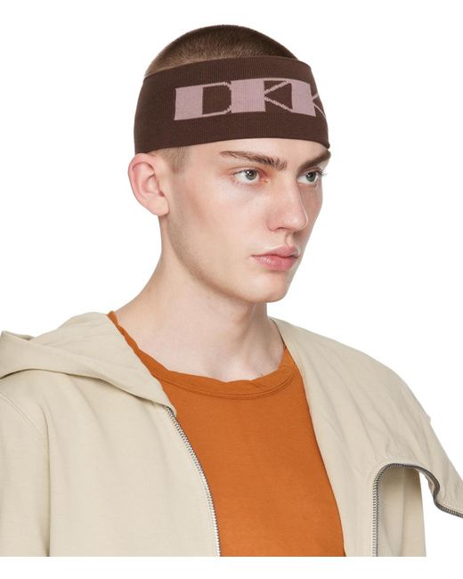Rick Owens Brown 'drkr' Headband for men