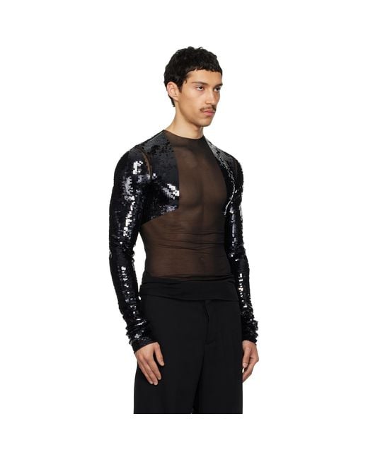 Rick Owens Black Temple Dennis T Top for men