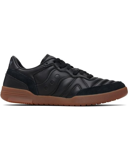 Saucony Black 586I Leather Sneakers for men