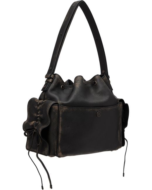 Acne Black Multipocket Bucket Bag