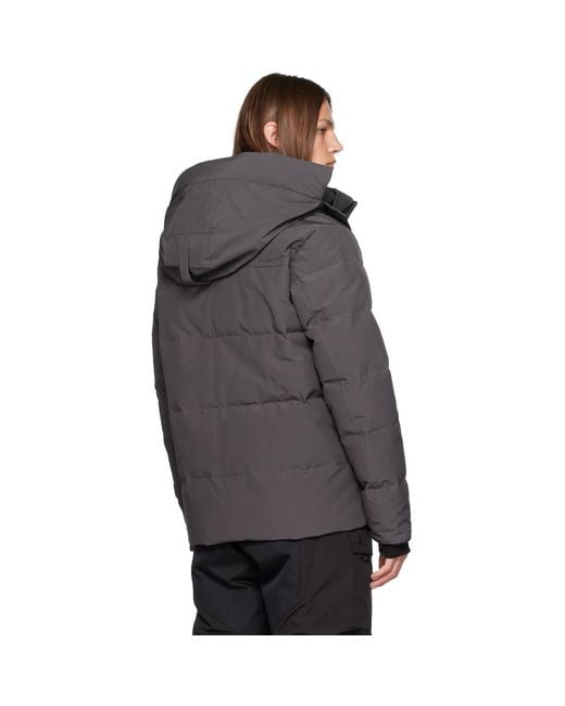 Canada Goose Black Gray Wyndham Down Jacket for men