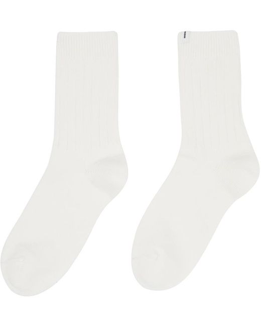 Socksss White Two-pack Ribbed Socks for men