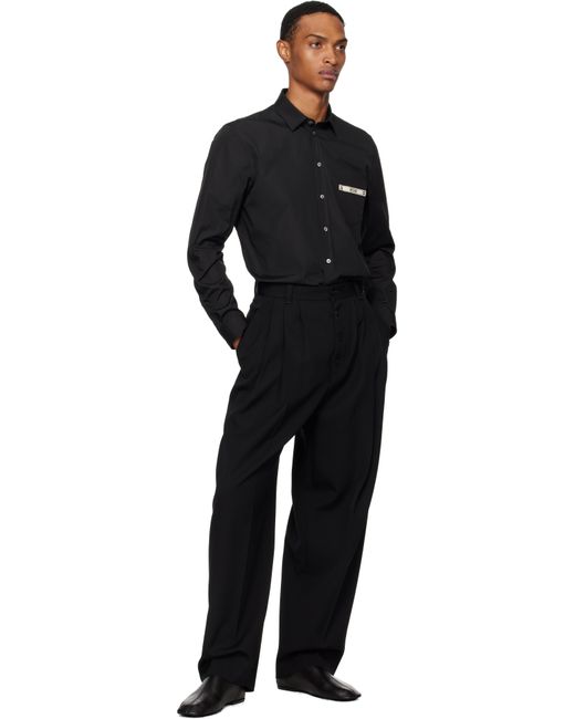 Chemise Noire À Écusson À Logo Moschino pour homme en coloris Black