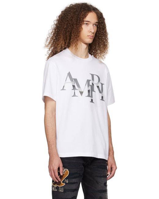 Amiri White Logo T-Shirt for men