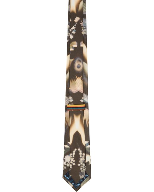 メンズ Paul Smith ブラウン Lumiere Print ネクタイ Black