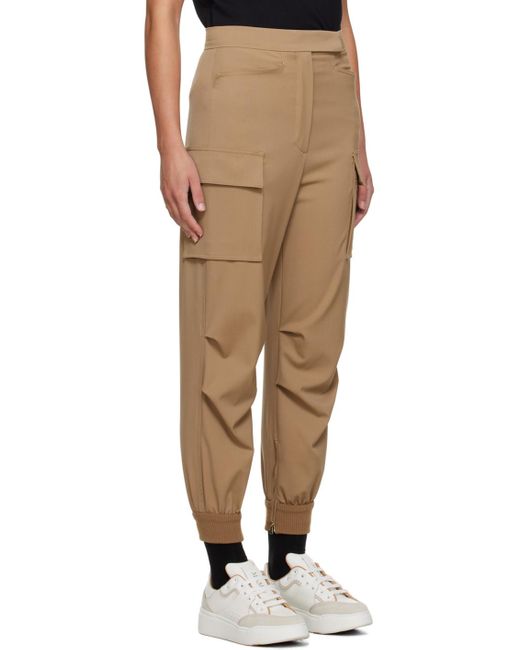 Max Mara Multicolor Tan Cargo Pocket Trousers