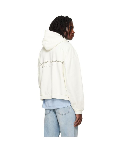 Pull À Capuche Blanc Cassé À Image Represent pour homme en coloris Black