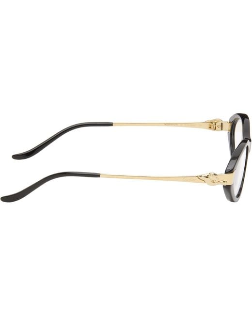 Cartier Black 'Panthère De Optical Frame Glasses