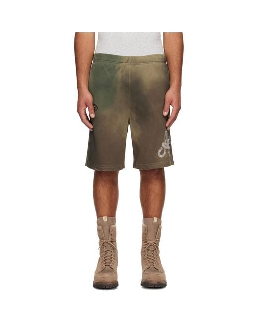 Aape By A Bathing Ape Multicolor Khaki Main Sweat Shorts for men