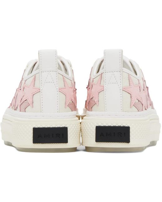 Amiri Pink And Leather Sneakers