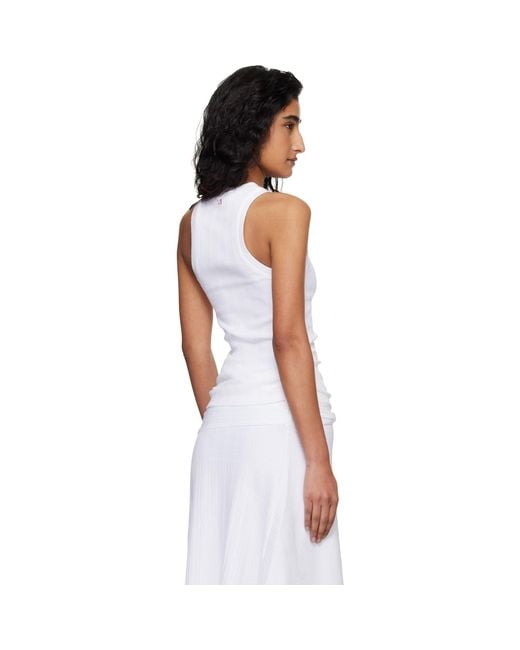 Victoria Beckham Black Rib Tank Top