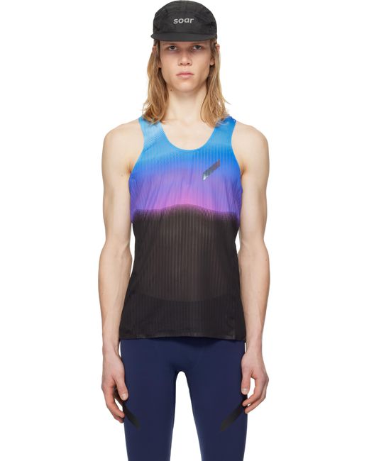 Soar Running Blue Race Tank Top for men