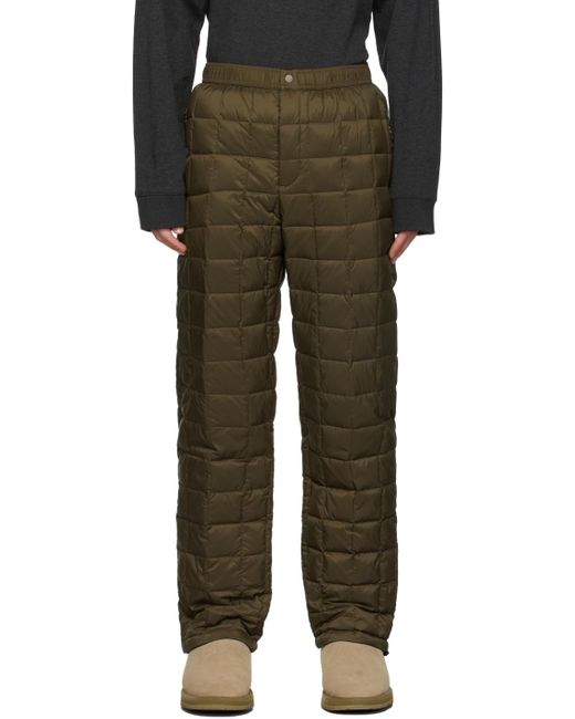 Taion Green Down Easy Cargo Pants for men