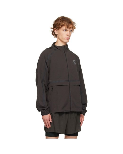 On Shoes Black Performance Volt Running Jacket for men