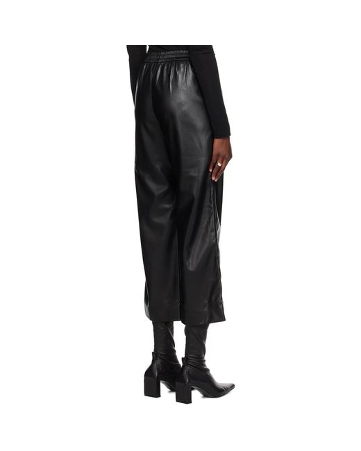 Nanushka Black Odessa Vegan Leather Trousers