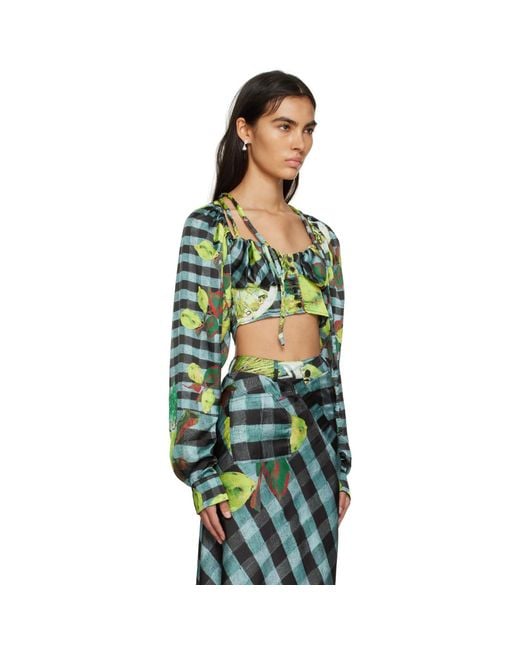 OTTOLINGER Black Lemon Gingham Blouse