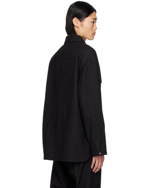 Lemaire Black Storm Flap Jacket for men