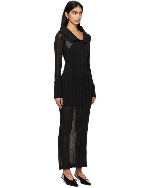 Robe longue 'la robe manta' noire - les sculptures Jacquemus en coloris Black