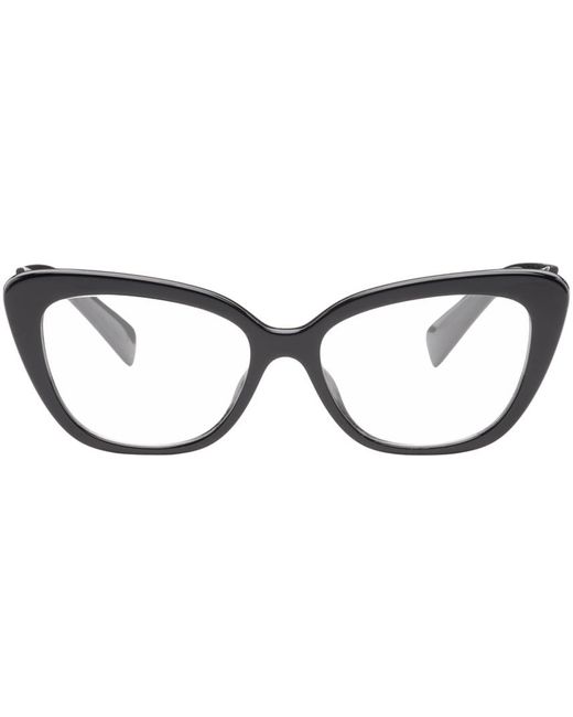 Miu Miu Black Cat-eye Glasses