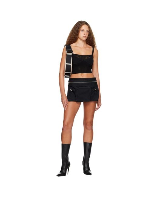 Dion Lee Black Utility Cargo Miniskirt