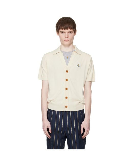 Vivienne Westwood Black Off- Polo Cardigan for men