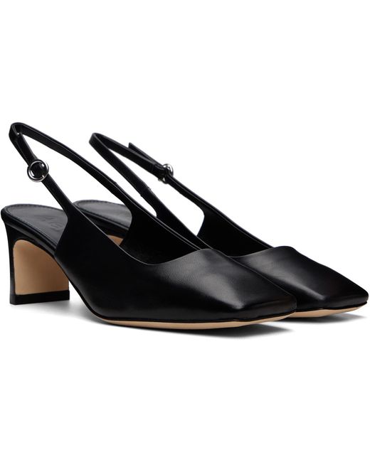 Aeyde Black Liza Slingback Heels