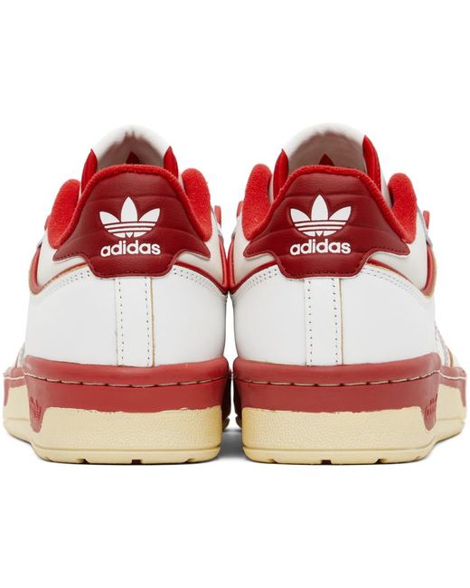 Adidas Originals Black White & Red Rivalry Low 86 Sneakers
