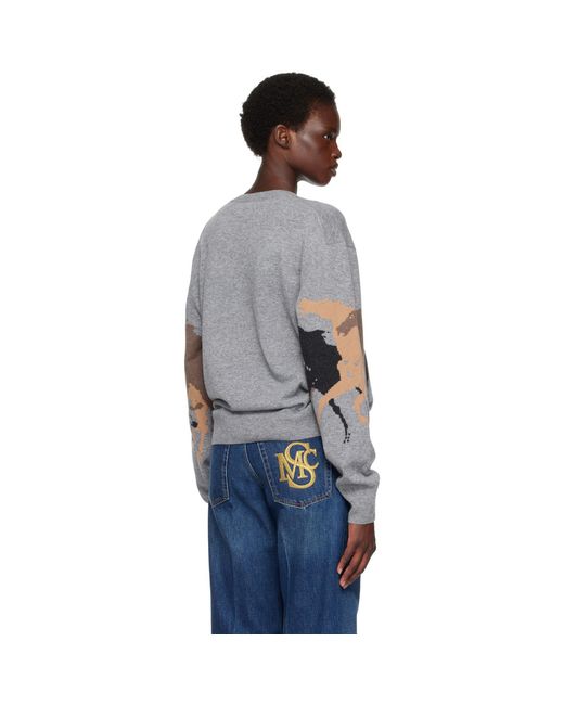 Stella McCartney Blue Racing Horses Sweater