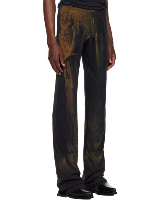Jean Paul Gaultier Black Ssense Exclusive Khaki & Mesh Printed Water Sweatpants for men