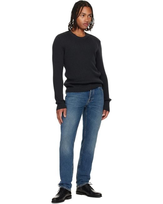 Nudie Jeans Blue Solid Ollie Jeans for men