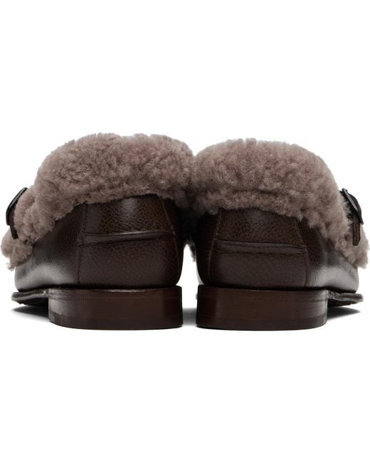 Hereu Black Lorea Curly Shearling Loafers