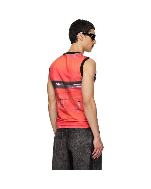 DIESEL Red T-Hessa Tank Top for men