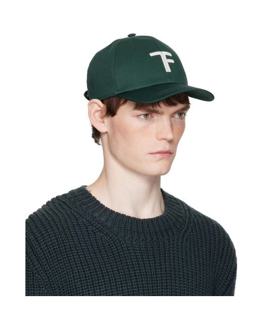 Tom Ford Green Brushed Cotton Cap for men