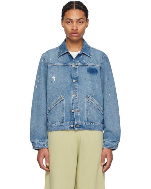 メンズ MM6 by Maison Martin Margiela ブルー ペイント メンズ MM6 by Maison Martin Margiela ブルー ペイント