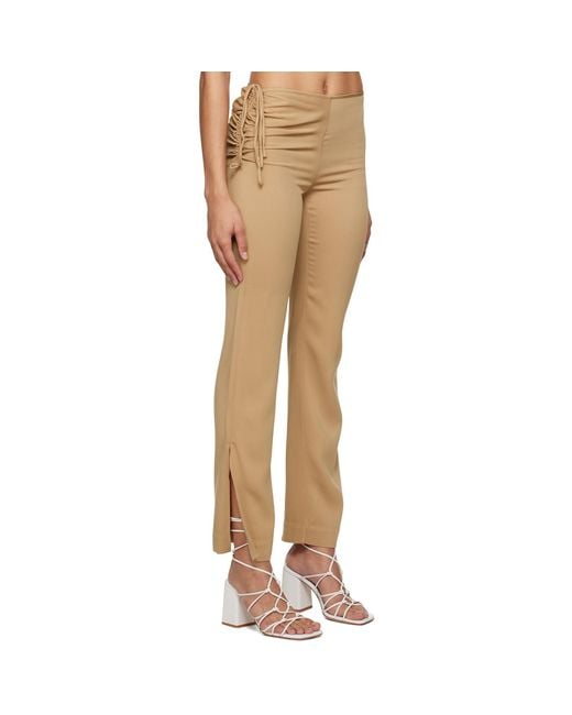 Christopher Esber Natural Tan Bertoia Trousers