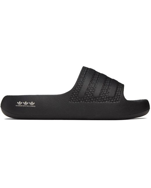 adidas Originals Rubber Black Adilette Ayoon Slides | Lyst