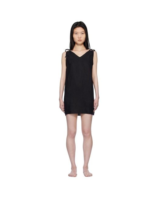 Deiji Studios Black Looped Minidress