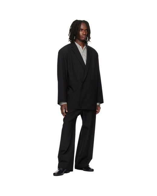 Fear Of God Black Wool Ripstop Relaxed Long Blazer for men