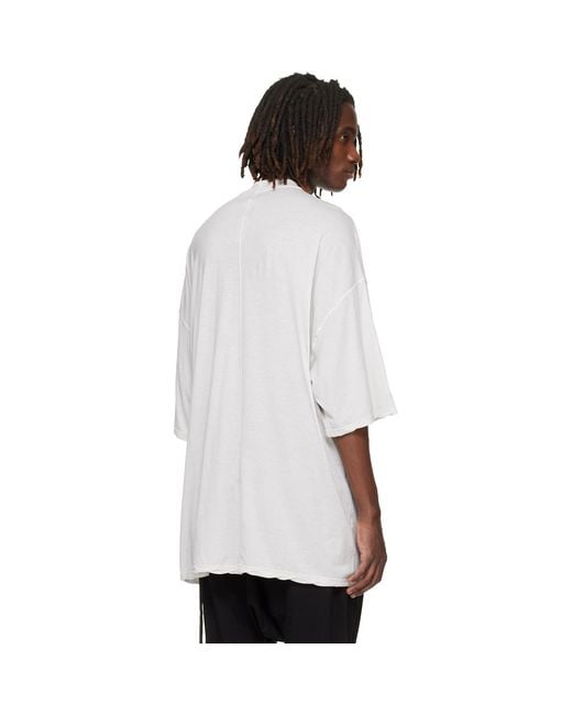 Rick Owens White Off- Temple Tommy T-Shirt for men