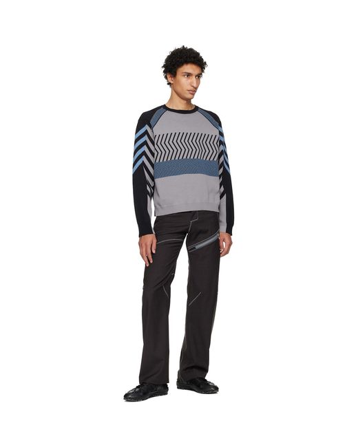 Kiko Kostadinov Black Gizi Panelled Sweater for men