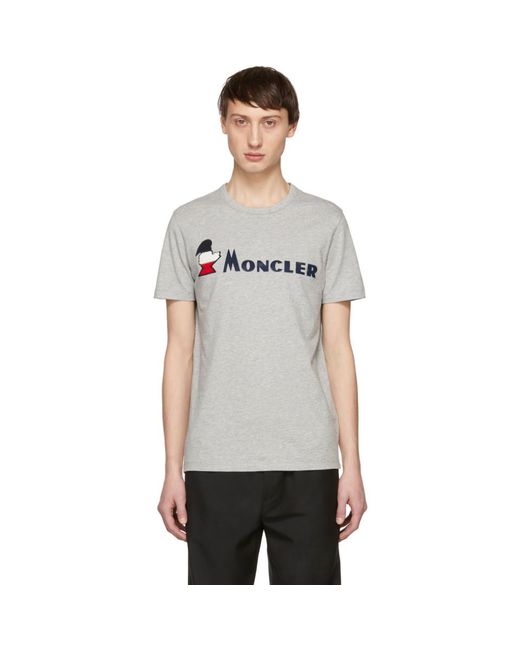 Moncler Gray Grey Maglia Logo T-shirt for men