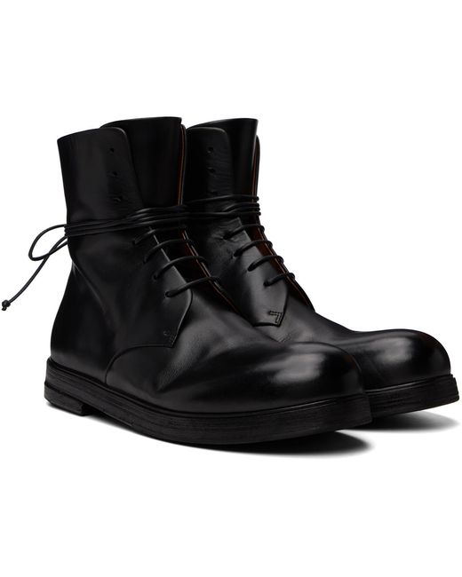 Marsèll Black Zucca Zeppa Combat Boots for men
