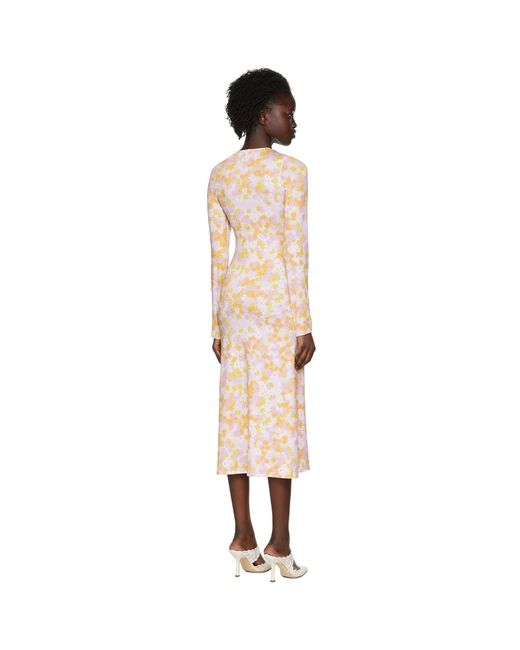 ROKH Black Pink Polyester Mid-length Dress