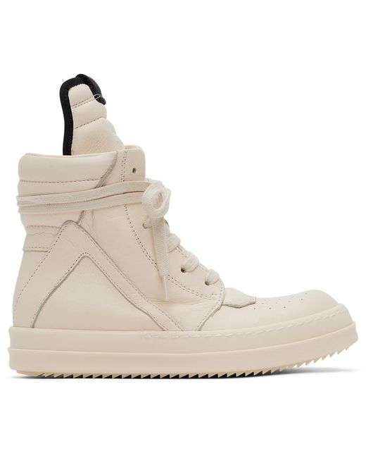 Rick Owens キッズ｜オフホワイト Geobaskets スニーカー Natural