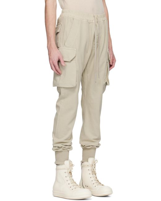 Rick Owens Natural Off-white Mastodon Cargo Pants for men