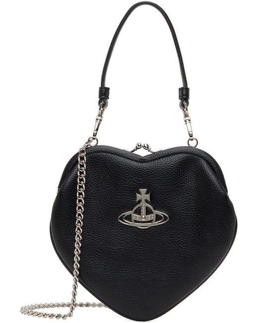 Vivienne Westwood Black Belle Heart Frame Bag