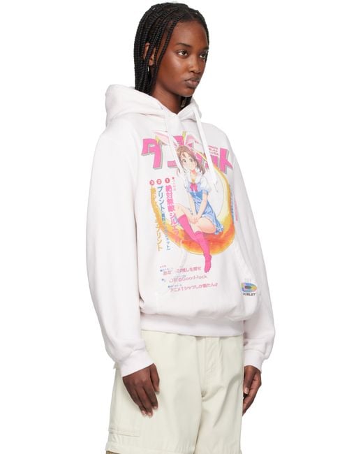 Doublet Off- Anime Print Hoodie in White | Lyst