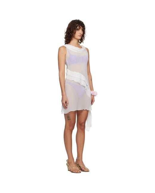 GIMAGUAS Black Boa Minidress
