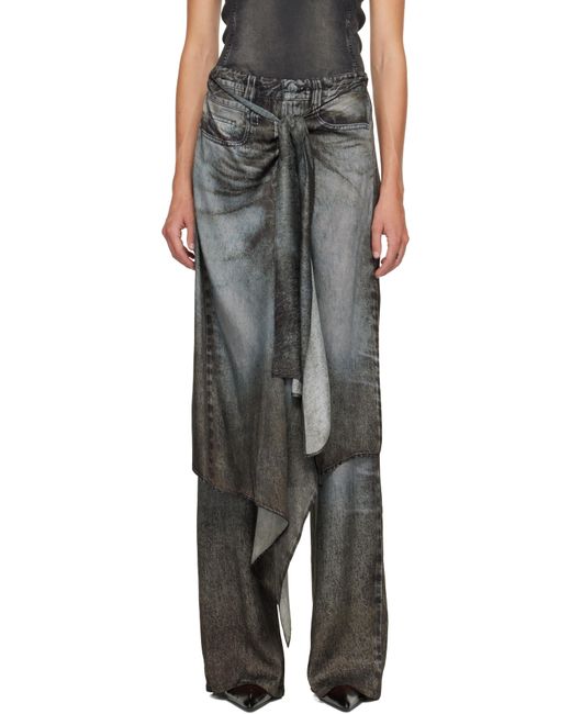 DIESEL グレー P-Aloma トラウザーズ Black