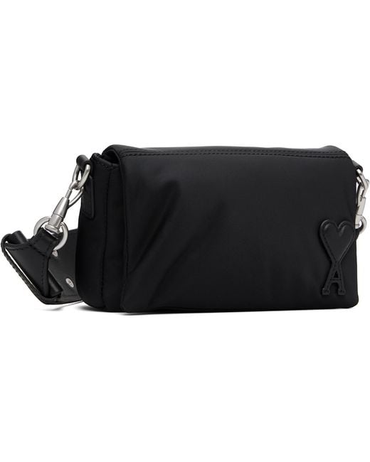 Ami Paris Nylon Marcel Lunch Box Bag in Black | Lyst UK